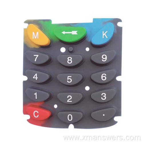 silicone rubber keypad can be illuminated backlit